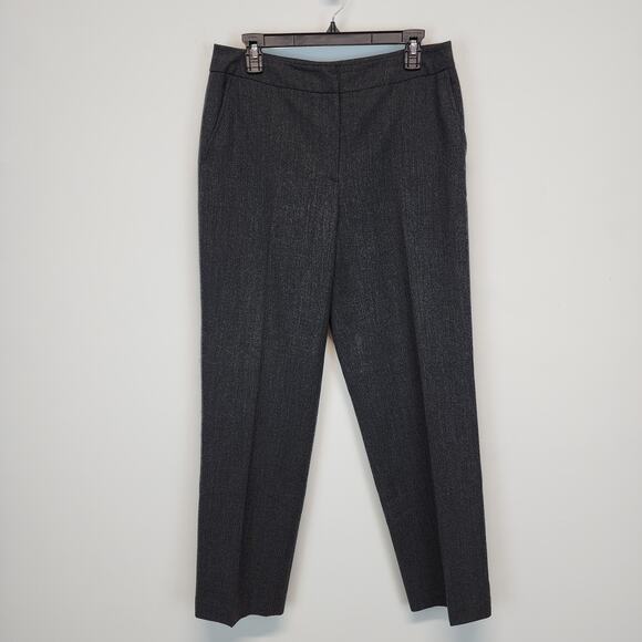 Rafaella Wool Trousers Slacks Pants Size 10 30" Dark Gray Tapered Lined Career - Picture 1 of 13